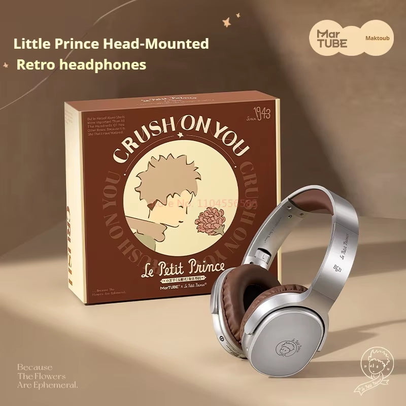 The Little Prince Head-Mounted Bluetooth Headset Foldable with Microphone High Sound Quality and Long Battery Life Headset Gift