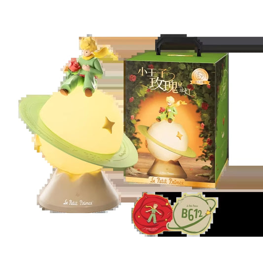 Anime the Little Prince Rose Planet Lights Bedroom Sleeping Rotate Atmosphere Lamp Cute Petit Prince Ornaments Gifts for Girls