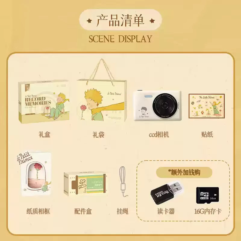 Martube Little Prince Ccd Digital Camera Vintage Retro Hd Dual Lens Students Teens Girl Campus Photography Birthday Gift Present