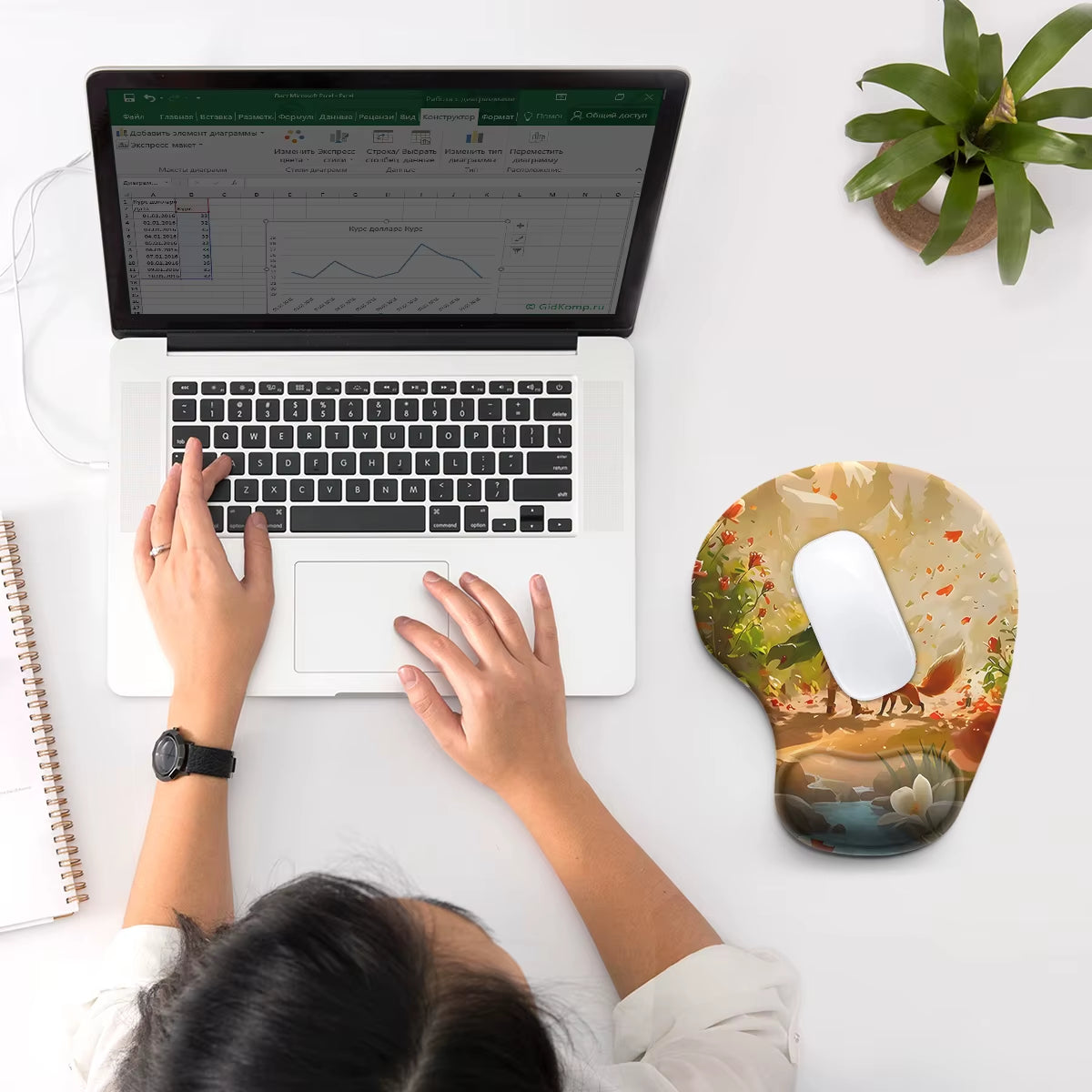 1Pc the Little Prince and Fox Mouse Pad Wrist Ergonomic Soft Anti-Slip Wrist Rest Support Mat Computer Mouse Pad for Office PC