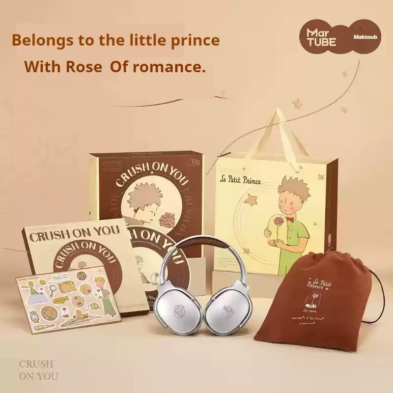 The Little Prince Head-Mounted Bluetooth Headset Foldable with Microphone High Sound Quality and Long Battery Life Headset Gift