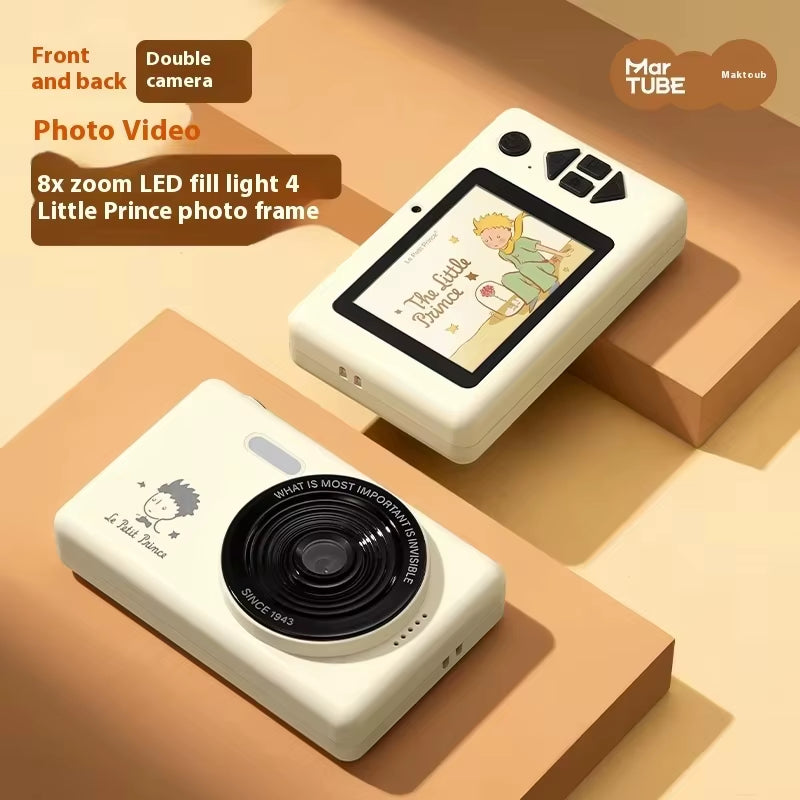 Martube Little Prince Ccd Digital Camera Vintage Retro Hd Dual Lens Students Teens Girl Campus Photography Birthday Gift Present
