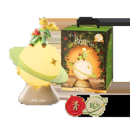 Anime the Little Prince Rose Planet Lights Bedroom Sleeping Rotate Atmosphere Lamp Cute Petit Prince Ornaments Gifts for Girls