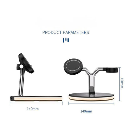 Compatible with Apple, 3 in 1 Magnetic Wireless Charger 15W Fast Charging Station for Magsafe Chargers