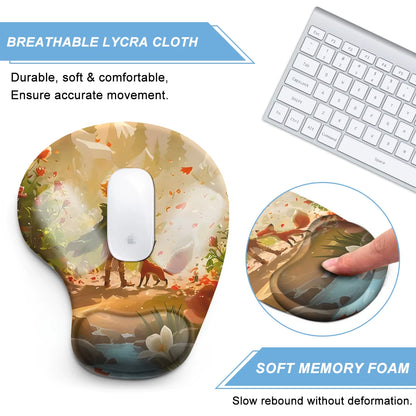 1Pc the Little Prince and Fox Mouse Pad Wrist Ergonomic Soft Anti-Slip Wrist Rest Support Mat Computer Mouse Pad for Office PC